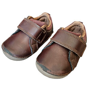 Stride Rite Jodie Leather Shoes Brown Toddler Size 4